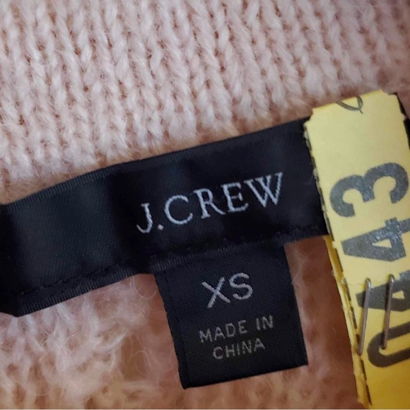 J. Crew Balloon Sleeve Eyelet Cable Knit Sweater in Peach Alpaca Blend - Picture 6 of 9